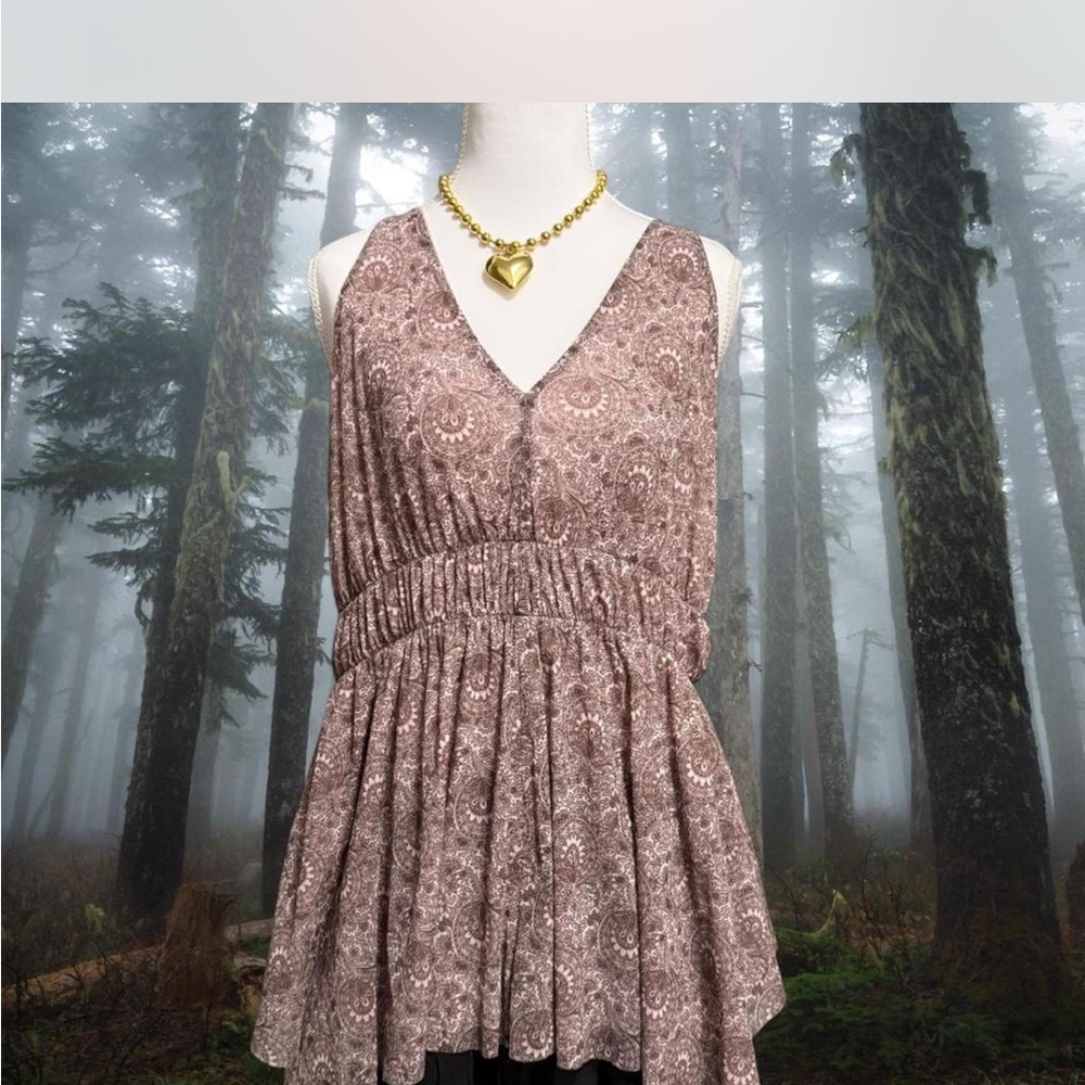 Michael Kors Brown Patterned Blouse - image 1